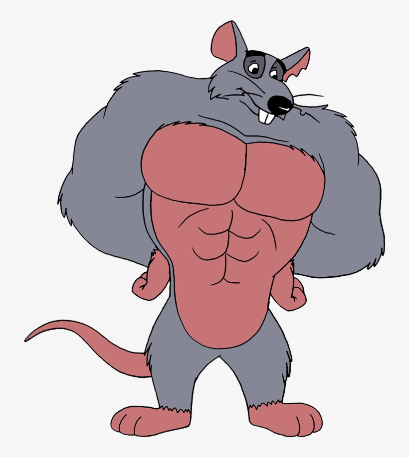 Rat Clipart Muscular - Dibujos Animados De Ratas, transparent png #4095225