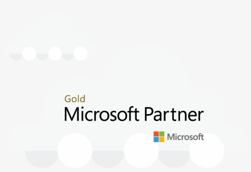 Flat Floud Design With Microsoft Partner Logo - Microsoft Dynamics, transparent png #4095369