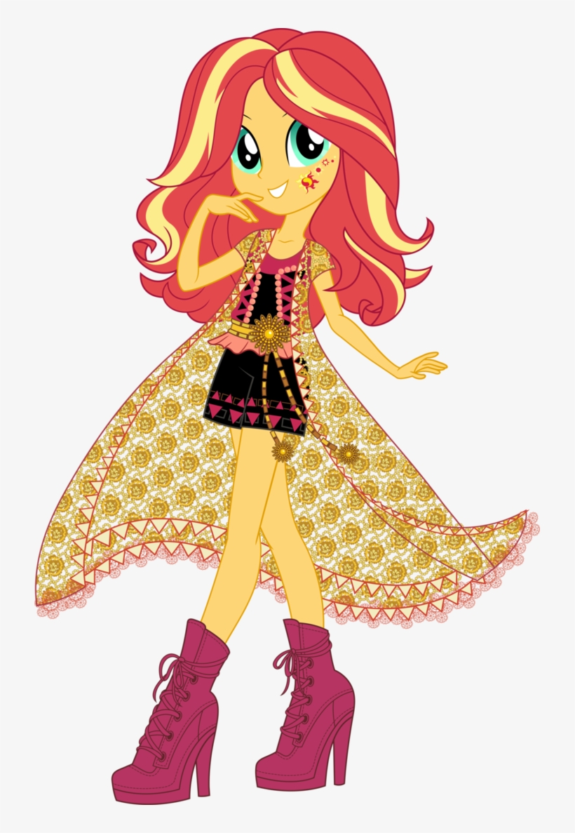 Legend Of Everfree Boho Sunset Shimmer Vector By Icantunloveyou - Equestria Girls Legend Of Everfree Sunset Shimmer, transparent png #4095992