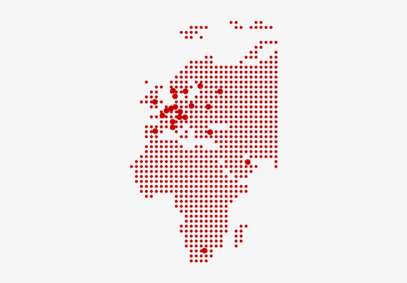 Europe Dots Red - Illustration, transparent png #4096023