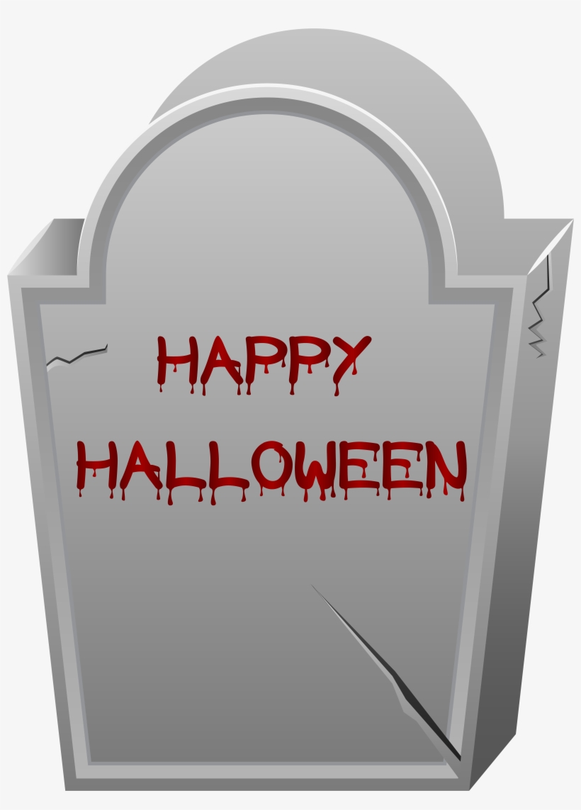 Happy Halloween Tombstone Png Clip Art Image - Clip Art, transparent png #4096305