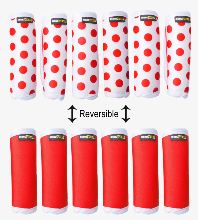 Dots Red Luggage Locators Reversible - Color! Red (quantity 6) Luggage Locators / Handle Grips, transparent png #4096452