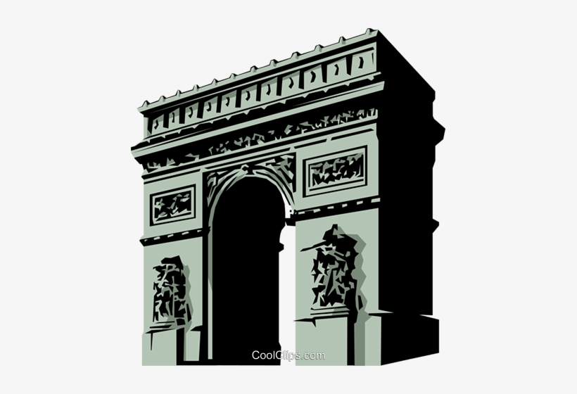 Arc De Triomphe Royalty Free Vector Clip Art Illustration - Arco Do Triunfo Imagem Png, transparent png #4096835