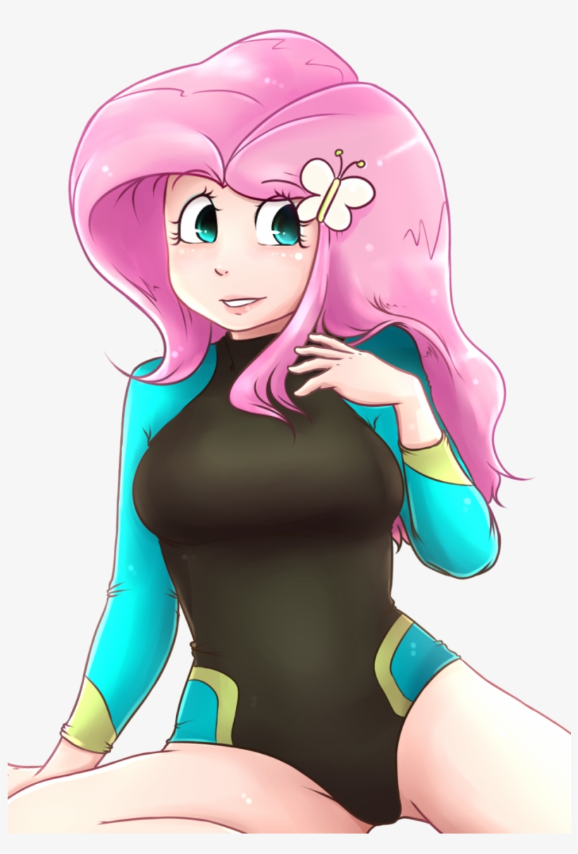 Masterohyeah, Breasts, Busty Fluttershy, Clothes, Equestria - Fluttershy, transparent png #4096996
