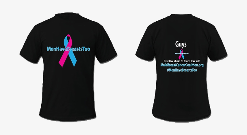 Get Your Men Have Breasts Too T's & Hats - T Shirt Back And Front Black Plain, transparent png #4097173