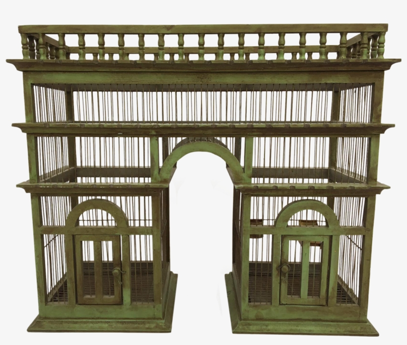 Large Arc De Triomphe Bird Cage Aviary - Birdcage, transparent png #4097178