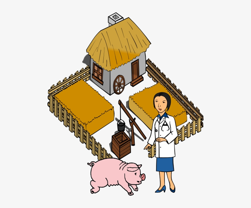 Doctor Pig On A Farm Clip Art - Custom Cartoon Pig Throw Blanket, transparent png #4097476