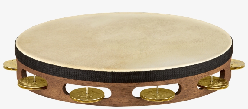 Vintage Goat Skin Wood Tambourine - Meinl Percussion Tah1v-wb 10-inch Vintage Wood Tambourine, transparent png #4097864