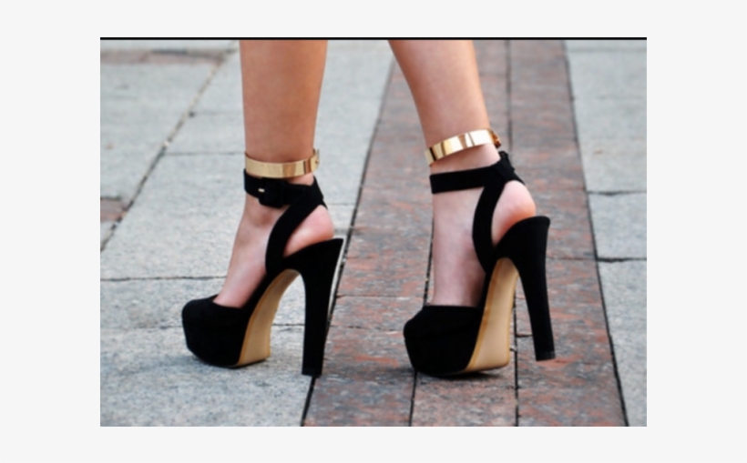 chunky heels gold