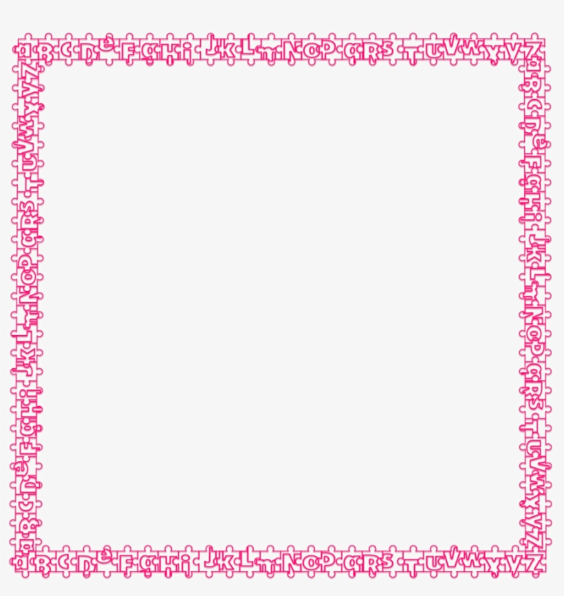 Cute Bordered Paper Clipart Printing And Writing Paper - Pink Glitter Border Clipart, transparent png #4098936