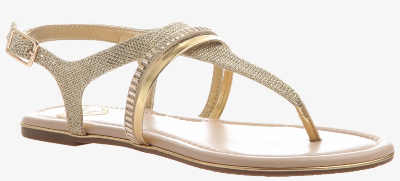 Actress In Gold Flat Sandals - Women's Madeline Actress Thong Sandal Shoes, Size 7, transparent png #4099079