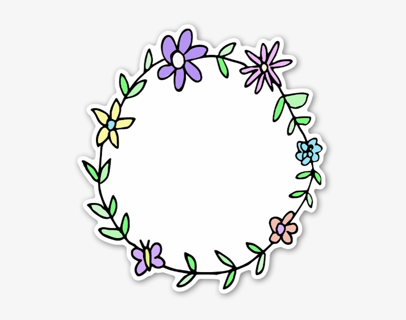 A Lovely Circle Of Flowers To Add In Your Text For - Circle, transparent png #4099105