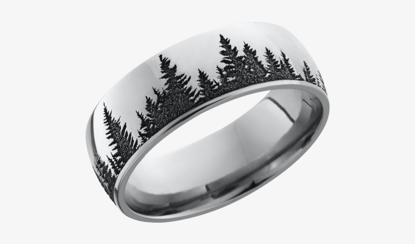 Lashbrook Cobalt Chrome 8mm Domed Band With Laser Carved, transparent png #4099868