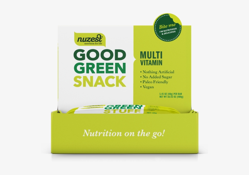 As Nutritional Insurance - Nuzest Good Green Snack Bar, transparent png #4099937