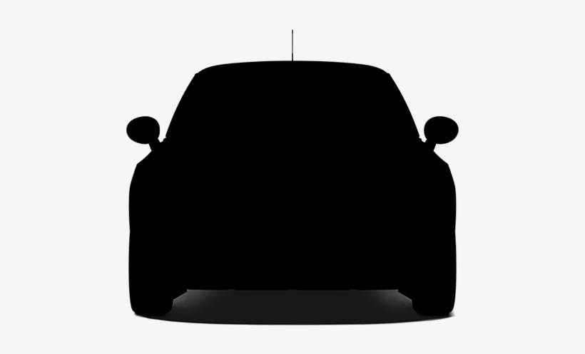 Car Silhouet File - Car Silhouette Front Png, transparent png #410029