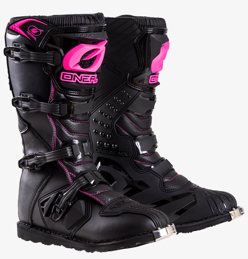 O'neal Rider Boots, Black/pink - Oneal Element Racewear Black Pink, transparent png #410234