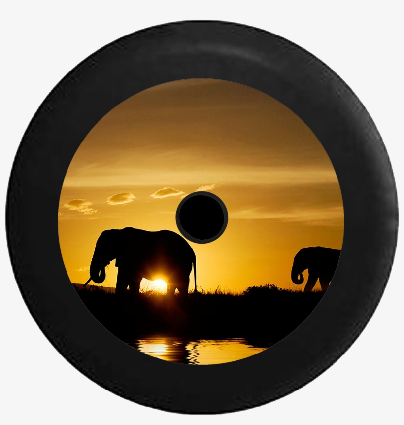 Jeep Wrangler Jl Backup Camera Silhouette Elephants, transparent png #410377