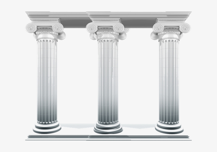 Picture Black And White Library Pillars Vector Greek - 3 Pillars Clip Art, transparent png #410708