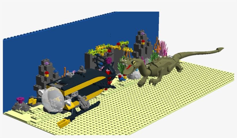 Submarine With Sea Monster - Lego Sea Monster Set, transparent png #410787