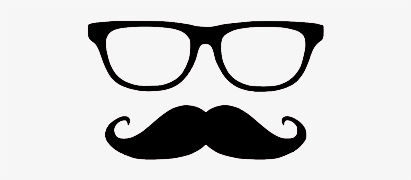 Graphic Royalty Free Stock Mustache Clipart Geek Glass - Glasses And Mustache Silhouette, transparent png #410946