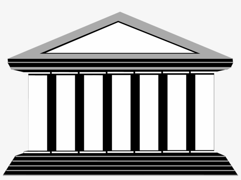 Column Clipart Stone Pillar - Building With Columns Illustration, transparent png #411126