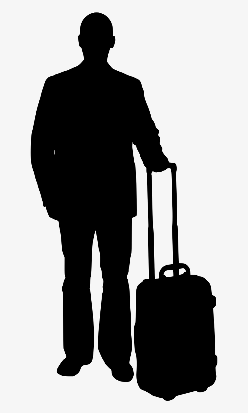 Vacation, Silhouette, Man, Bag, Isolated - Silhouette, transparent png #411174