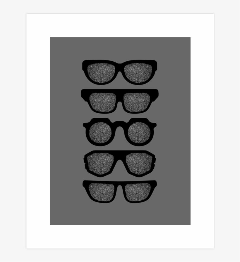 Static Glasses Art Print - Metal, transparent png #411331