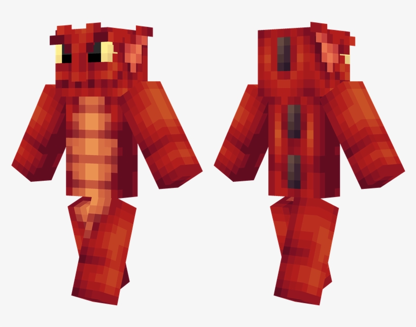 Red Sea Monster - Minecraft Sea Monster Skins, transparent png #411619