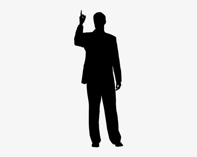 Black Silhouette - Standing, transparent png #411667
