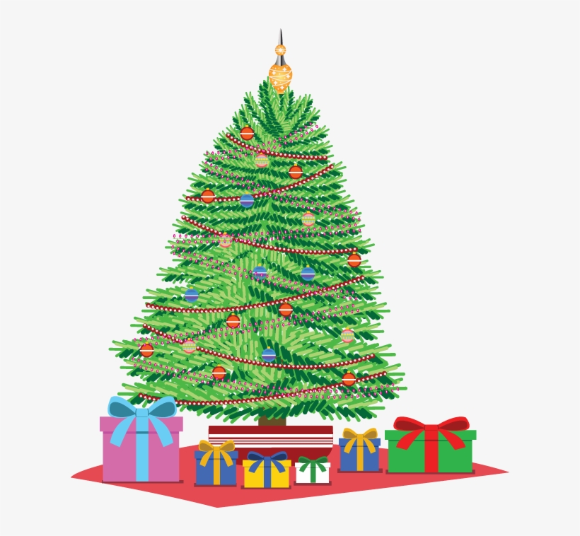 Christmas Tree With Presents Clipart, transparent png #411718