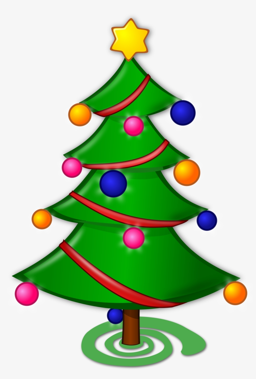 Christmas Tree Clip Art Microsoft Free Clipart - Merry Christmas Tree Drawing, transparent png #411720