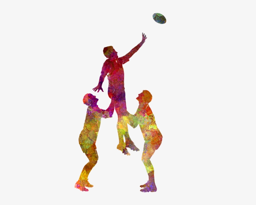 Bleed Area May Not Be Visible - Rugby Men Players 01 In Watercolor, transparent png #411792