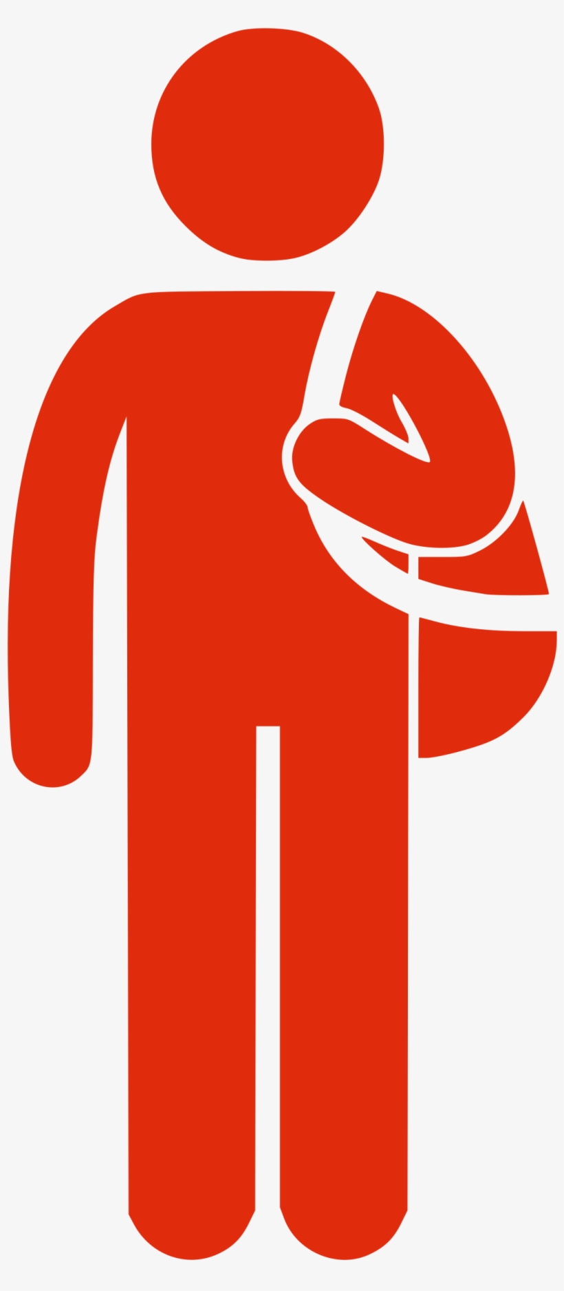 Silhouette Man With Bag - Salesman Clipart, transparent png #411795