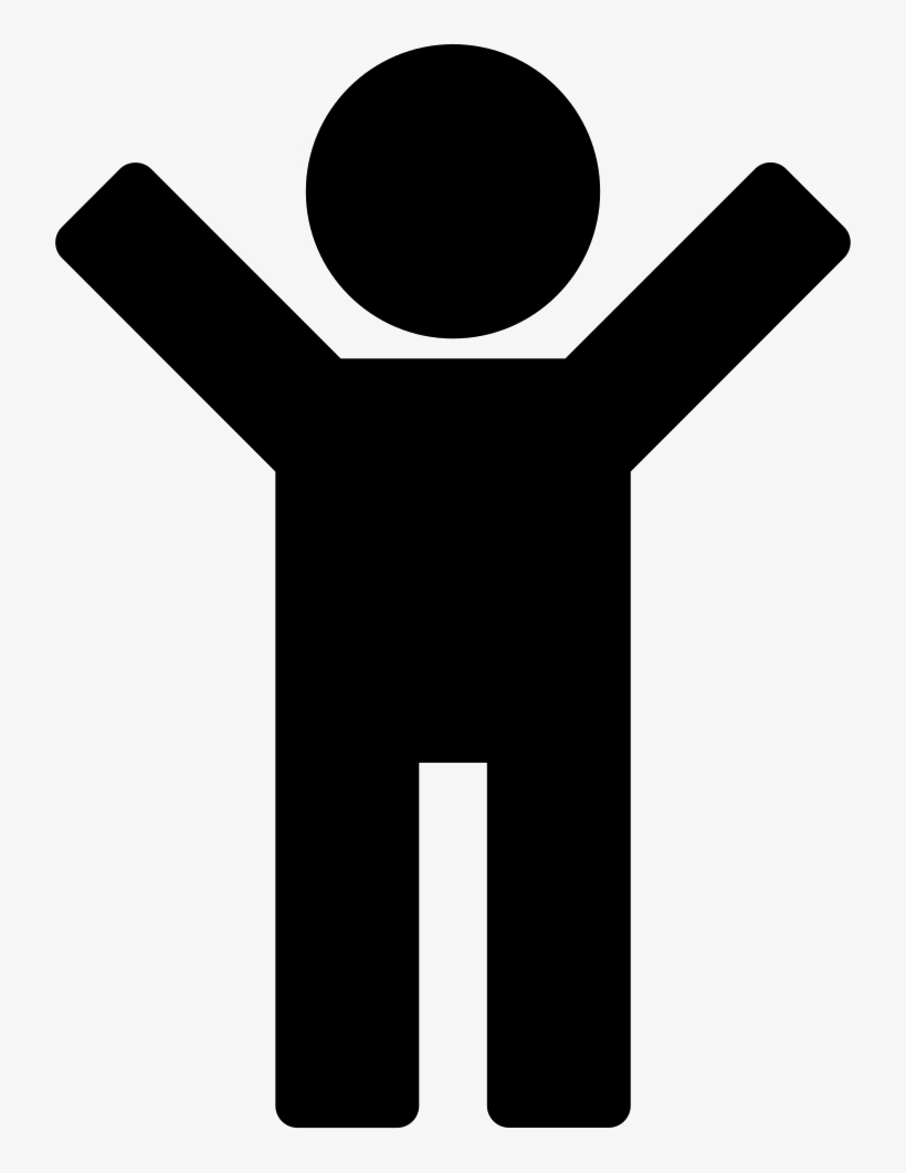 Man Silhouette With Raised Arms Comments - Grow Icon, transparent png #411843