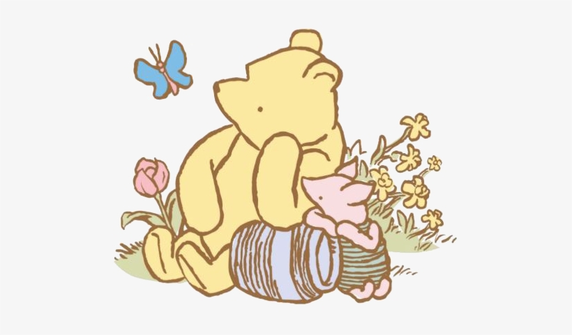 Valentines Classic Winnie The Pooh Clipart - Vintage Winnie The Pooh Clipart, transparent png #412110