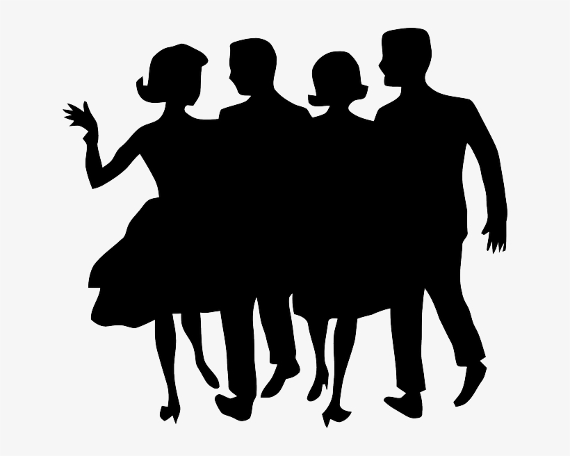 People, Dance, Dancing, Silhouette, Man, Woman, Party - People Silhouette Clipart, transparent png #412133