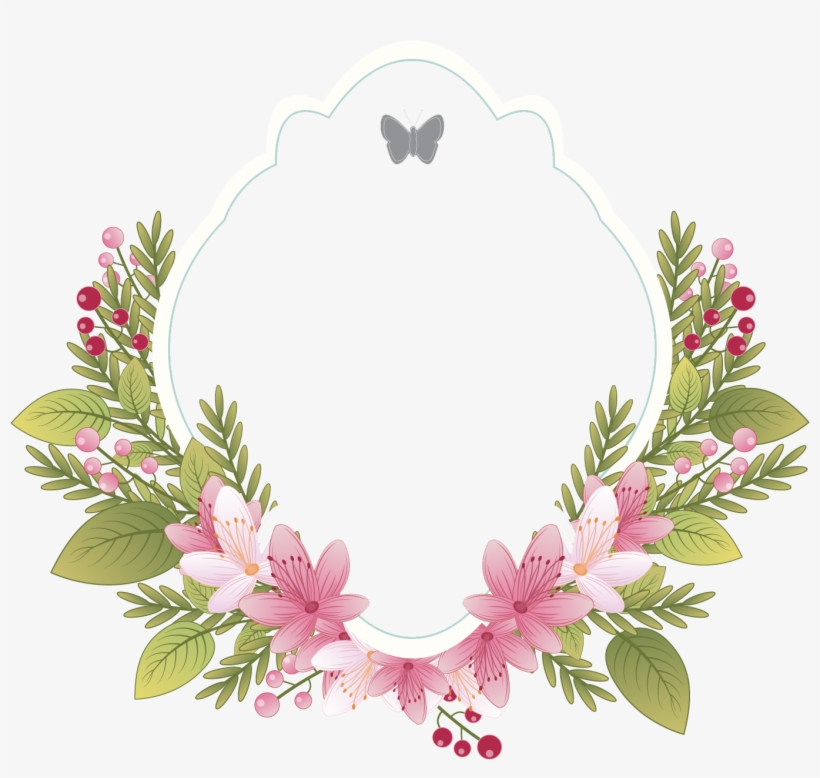 Flower Clothing Picture Wedding - Frame Vintage Flower Png, transparent png #412157