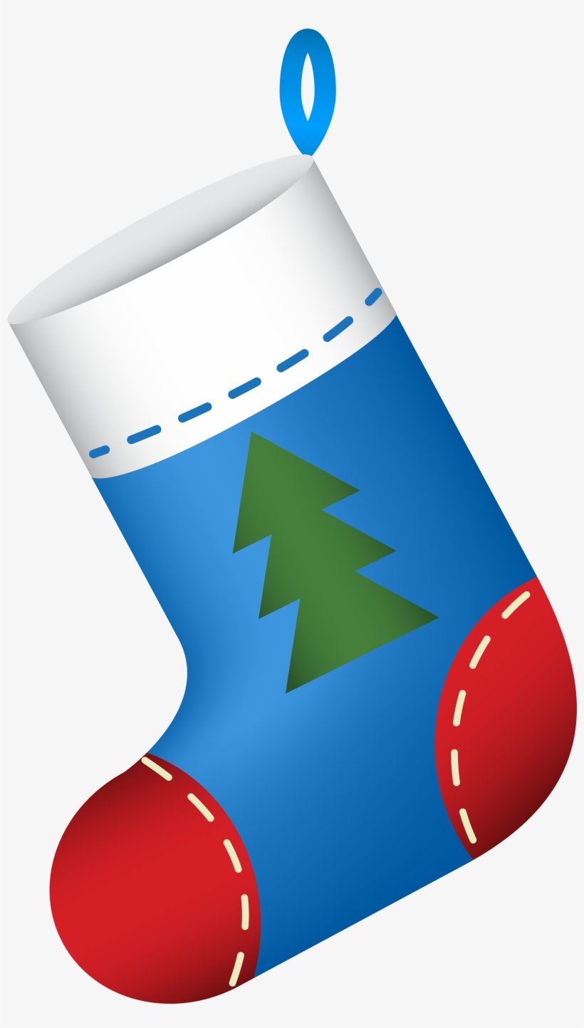 Christmas Stocking Blue Png Clip Art Gallery - Clip Art, transparent png #412700