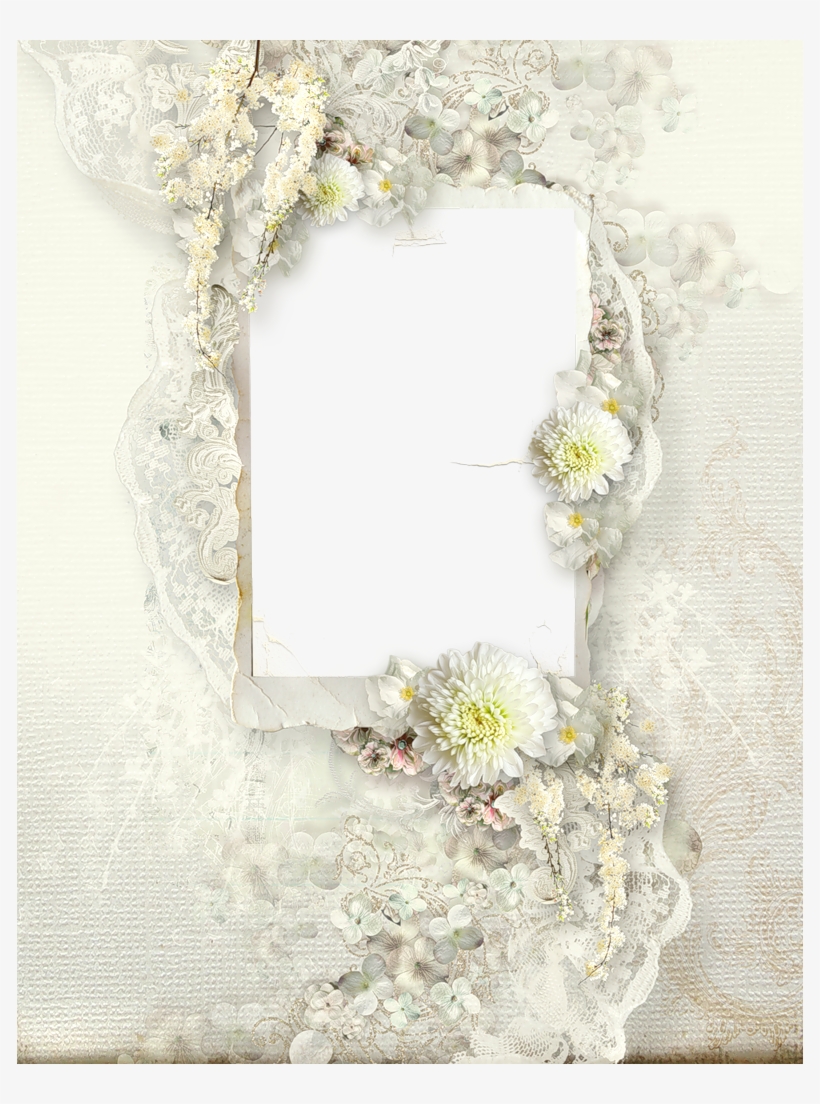 Transparent Delicate Cream Wedding Frame - Picture Frame, transparent png #412820
