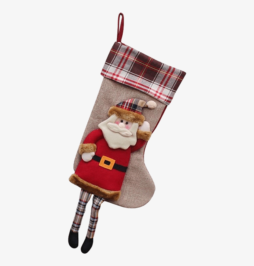 Image Product 10 - Christmas Stockings Dmcore 3pcs 18" 3d Plush Cute Santa, transparent png #412822