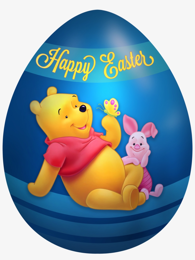 Kids Easter Egg Winnie The Pooh And Piglet Png Clip - Happy Easter Winnie The Pooh, transparent png #412911