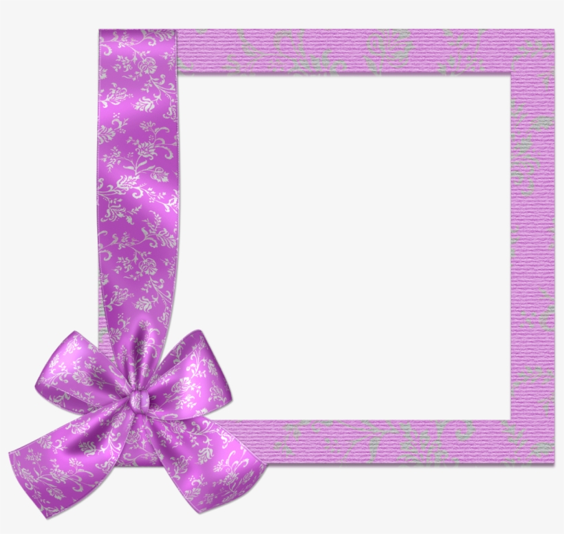 Pink Vintage Frame With Bow, transparent png #412937