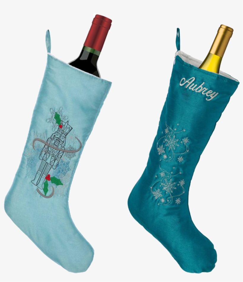 Embroider Buddy Stockings Make Great Wine Sleeves - Christmas Stocking, transparent png #413030