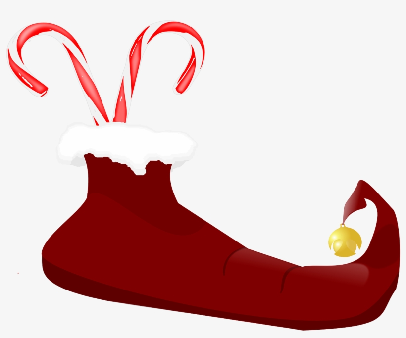 Candy Cane Clipart Christmas Socks - Baston Caramelo De Navidad, transparent png #413612