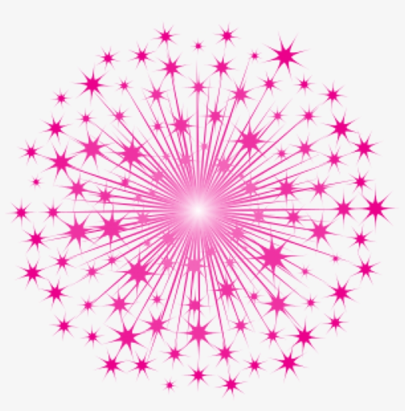 Star Overlay Fuscia Sparkle Starburst Pink Background - Pink Fireworks Transparent Background, transparent png #413666