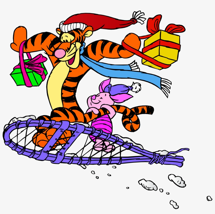 Tigger And Piglet Christmas Png Clip Art, transparent png #413754