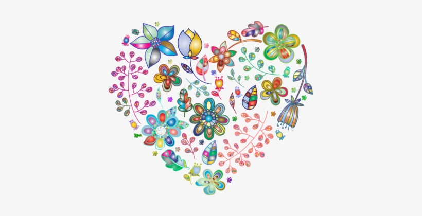 Computer Icons Psychedelia Psychedelic Art - Floral Heart No Background, transparent png #413828