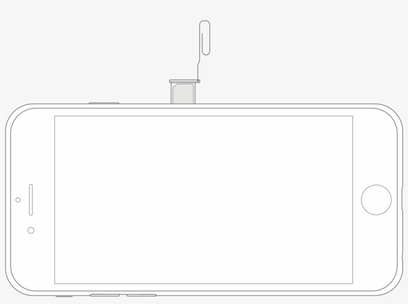 Find The Sim Tray On The Side Of Iphone 4 And Later - Open Side Of Iphone, transparent png #414315