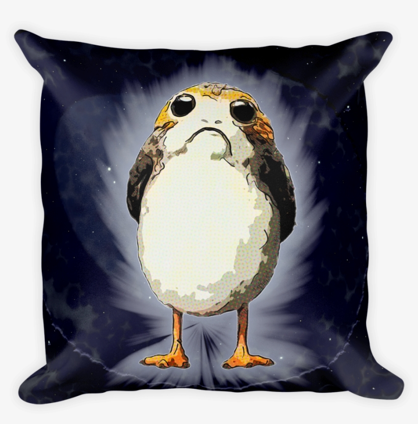 Cosmic Porg Square Pillow Cushion - Cosmic Porg Backpack By Dorksideproductions, transparent png #414384