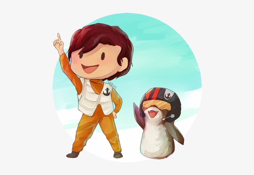 Poe And A Porg - Star Wars, transparent png #414451